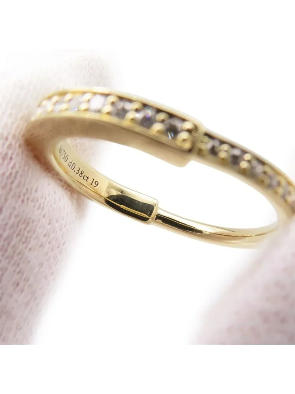Tiffany & Co Ring Lock Diamond Ct 18k Yellow Gold